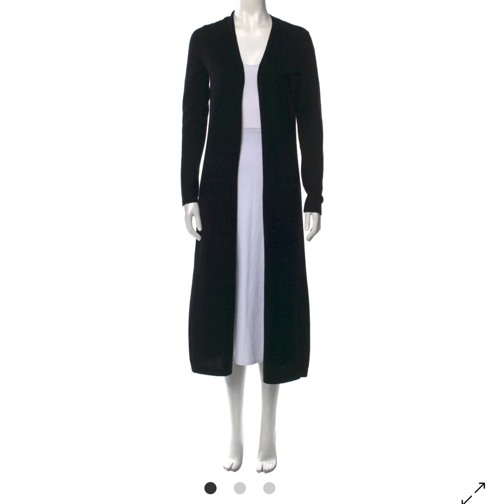 Theory Black Long Cardigan Sweater